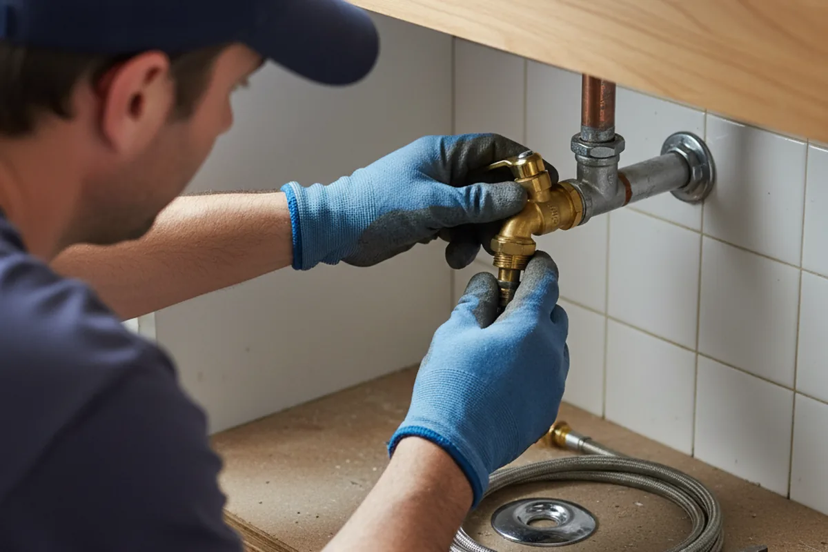 Shutoff valve and fitting work during Emergency Plumbing in Plato